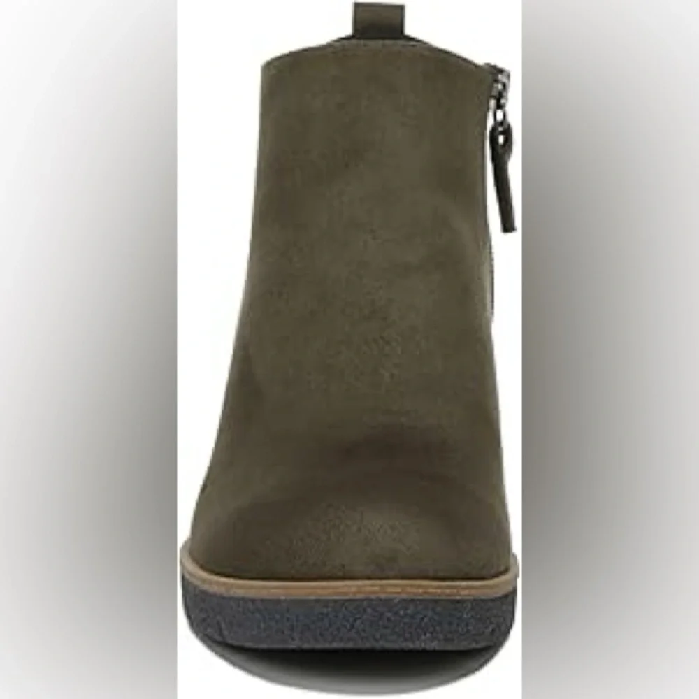 Dr. Scholl’s Berklie Wedge Ankle Boot Olive Comfort Bootie Women’s Size 10